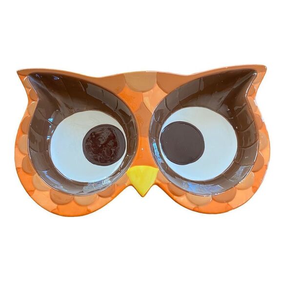 Owl Eyes Ceramic Dip Serving Dish - Picture 1 of 6